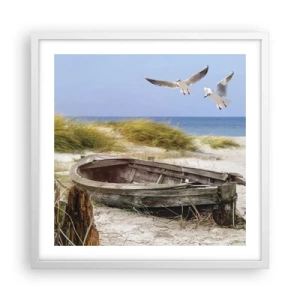 Poster in einem weißen Rahmen - In Wind gebadet - 50x50 cm