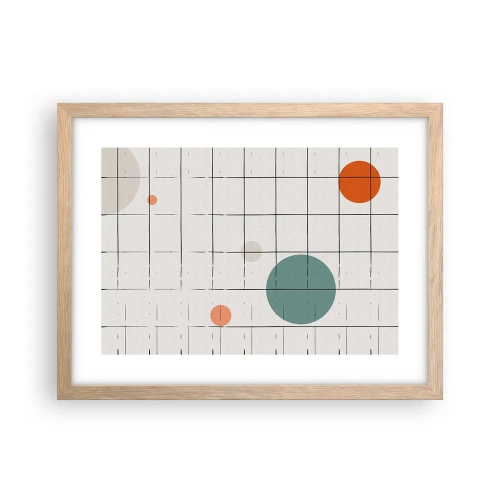 Poster in einem Rahmen aus heller Eiche - Gefangen. Wir oder sie? - 40x30 cm