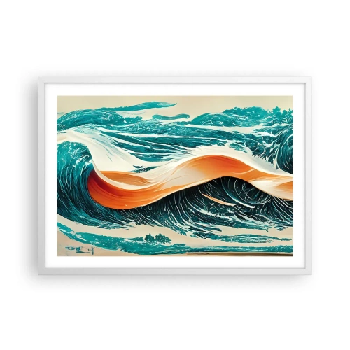 Poster in einem weißen Rahmen - Traum eines Surfers - 70x50 cm