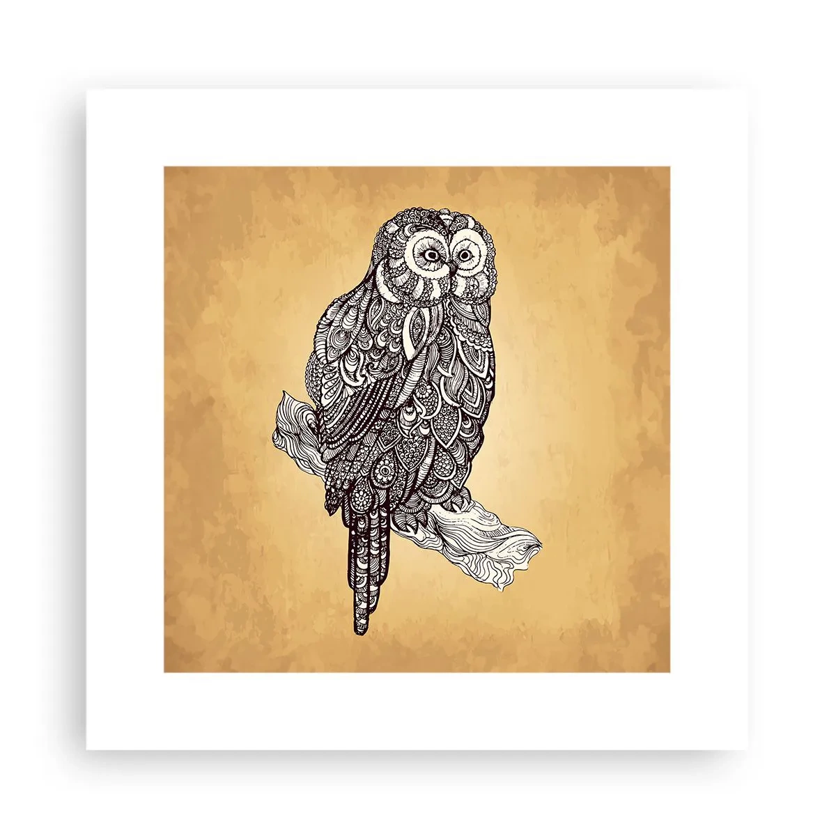 Poster - Kunstvolle Ornamente der Weisheit - 30x30 cm