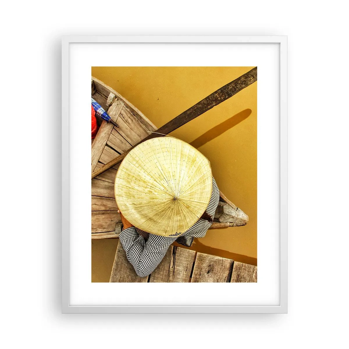 Poster in einem weißen Rahmen - Leben am Gelben Fluss - 40x50 cm