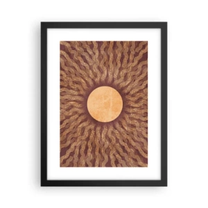 Poster in einem schwarzem Rahmen - Sonnensymbol - 30x40 cm