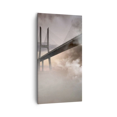 Bild auf Leinwand - Leinwandbild - Auf dem Fluss, den es nicht gibt - 55x100 cm