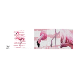 Fototapeten Muster Premium Sand - In Würde, aber in Pink - Flamingo, Vogel, Stück - 100x30 cm