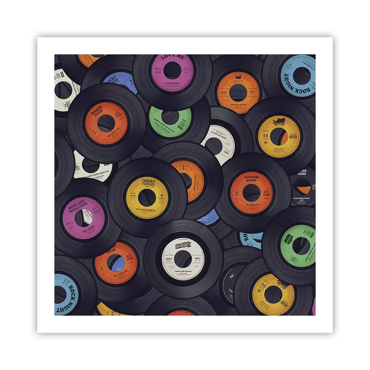Poster - Farben der Klassiker - 60x60 cm
