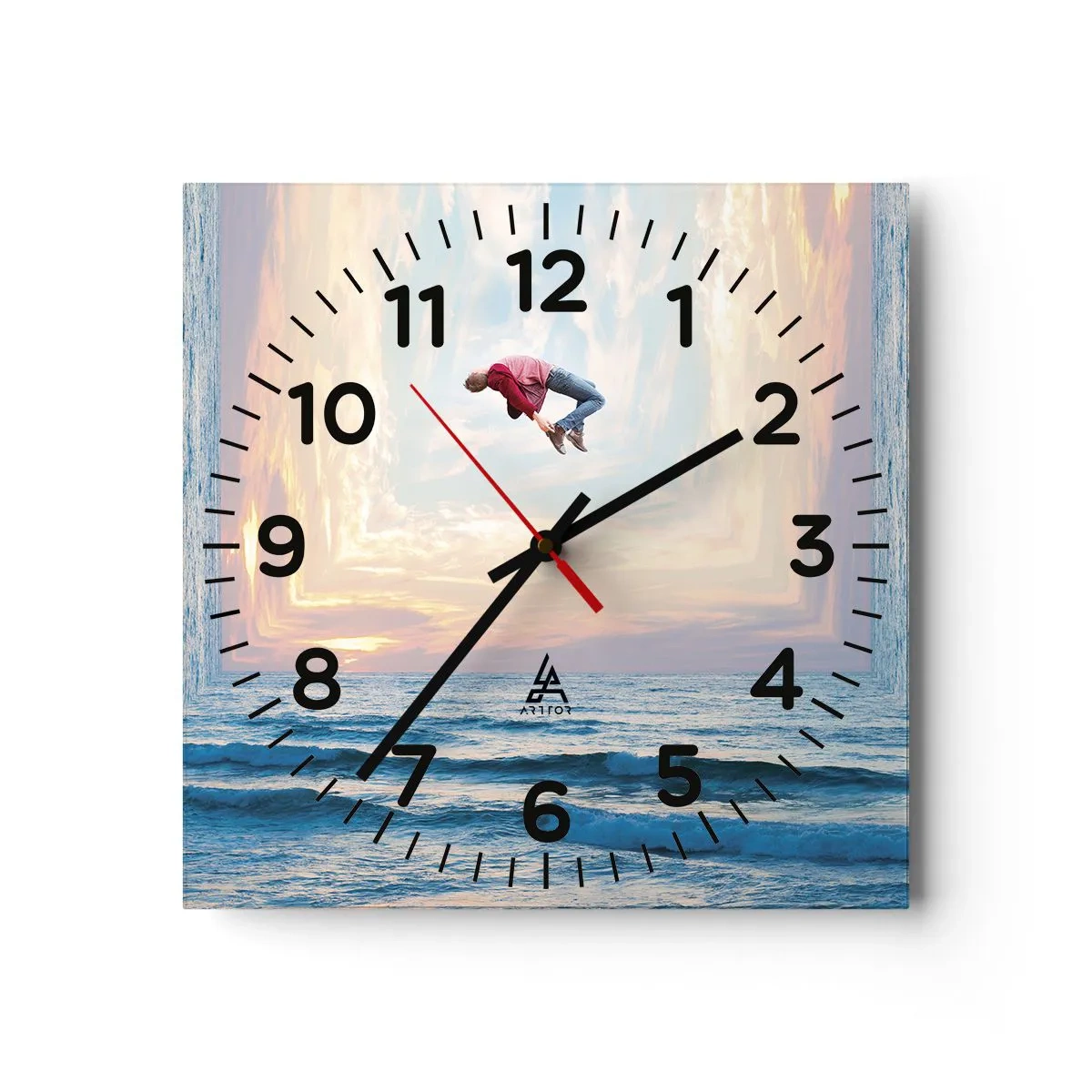 Wanduhr - Glasuhr - In eine andere Dimension - 40x40 cm
