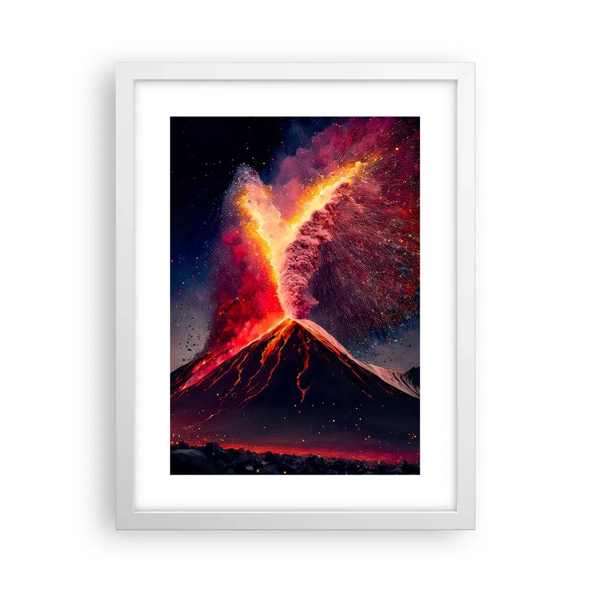 Poster in einem weißen Rahmen - Schönheit und Horror - 30x40 cm