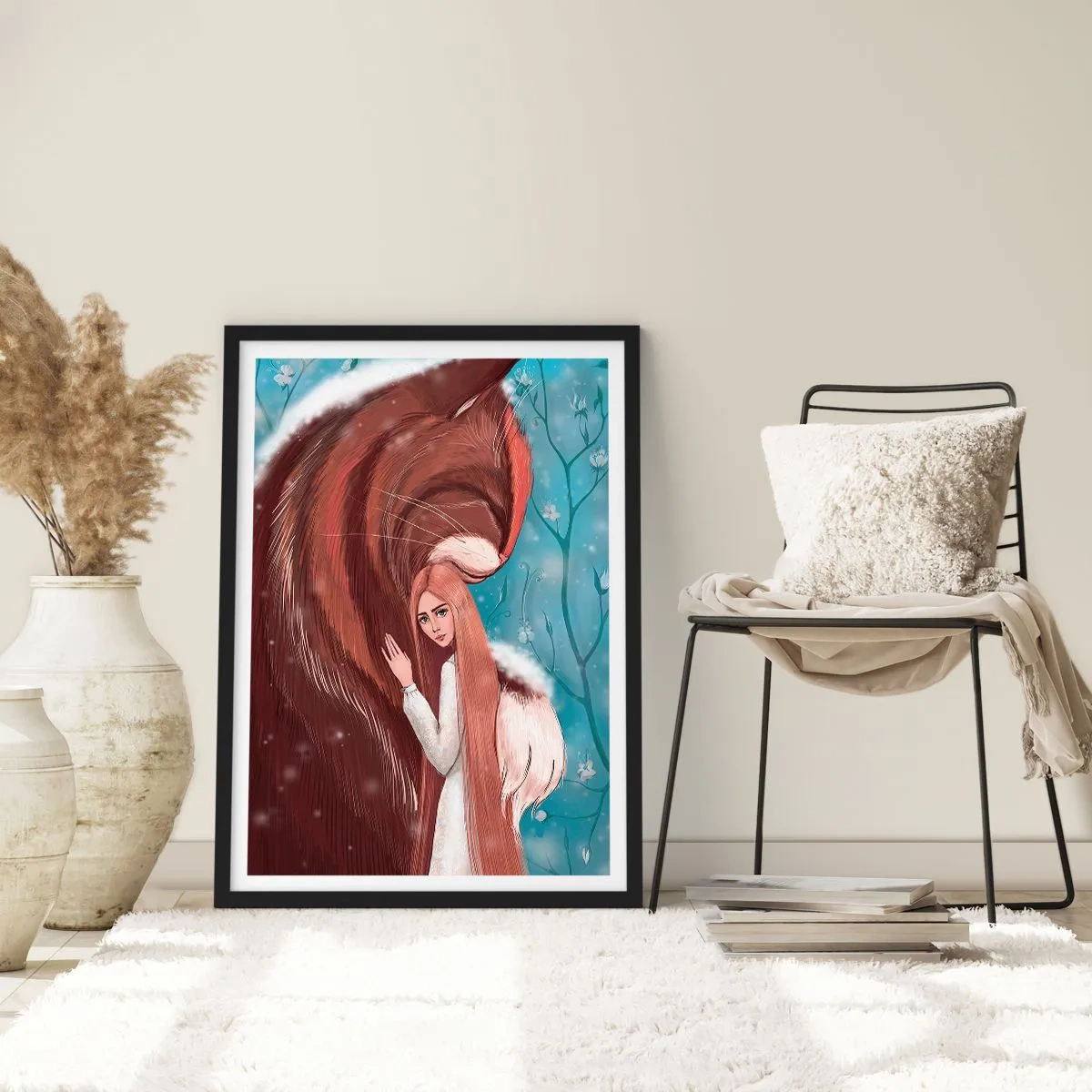 Poster in einem schwarzem Rahmen - Willkommen im Märchen - 30x40 cm