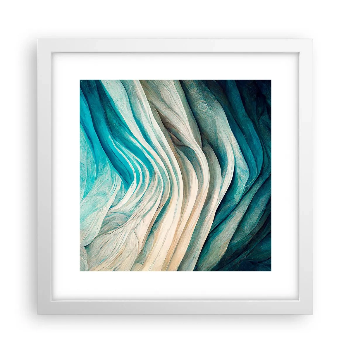 Poster in einem weißen Rahmen - Blaue Unersättlichkeit - 30x30 cm