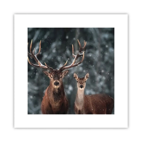 Poster - Herr des Waldes mit seiner Frau - 30x30 cm