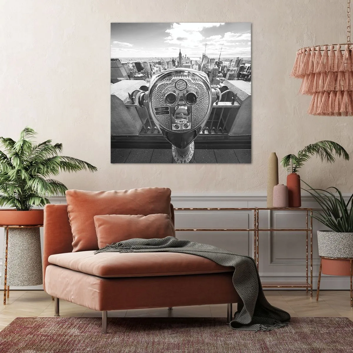 Bild auf Leinwand - Leinwandbild - Stadt über den Städten - 60x60 cm