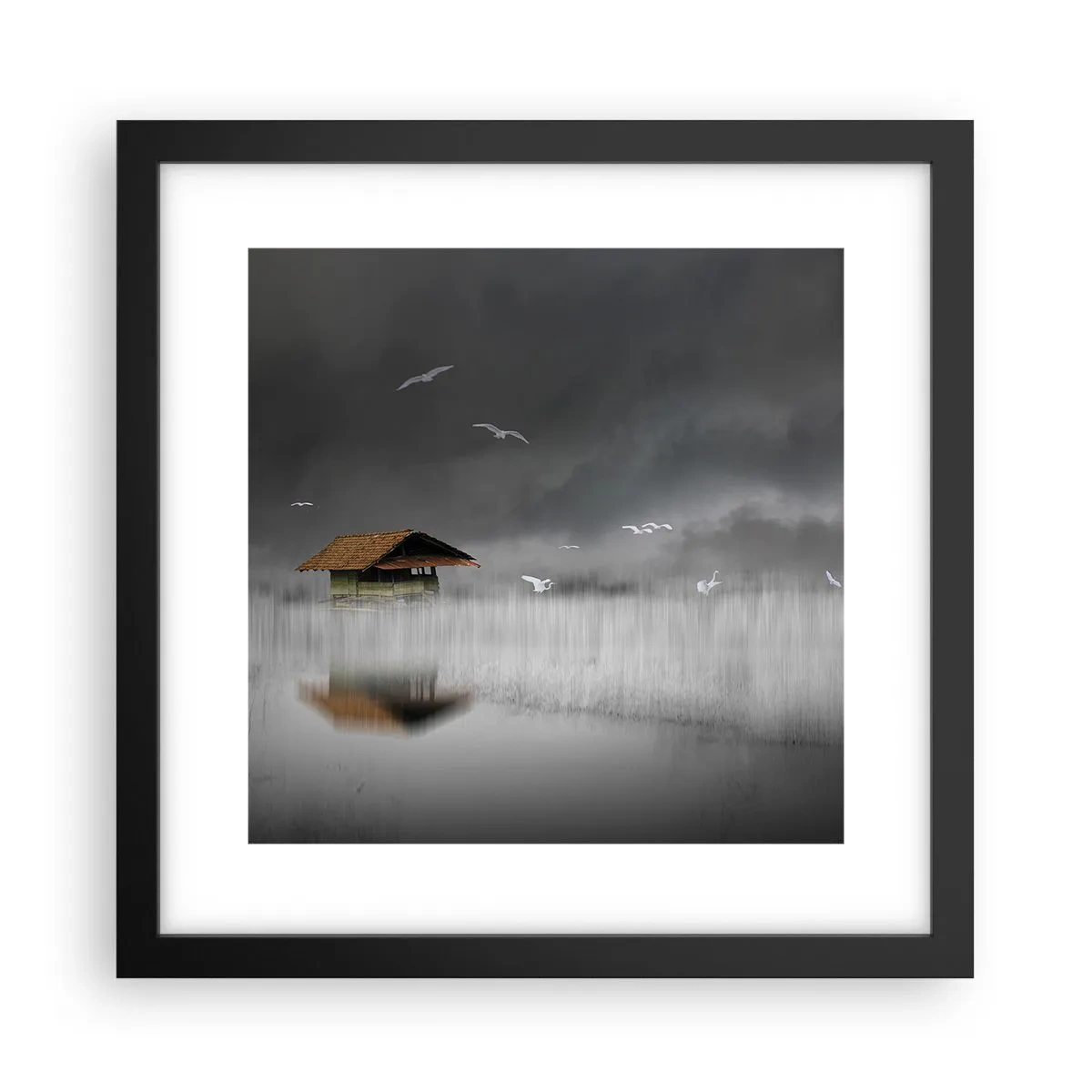 Poster in einem schwarzem Rahmen - Schutz vor Regen - 30x30 cm