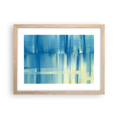 Poster in einem Rahmen aus heller Eiche - Komposition in Türkis - 40x30 cm