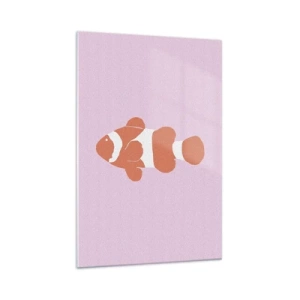 Glasbild - Bild auf glas - In Koralle an Gesicht und Schwanz - 70x100 cm