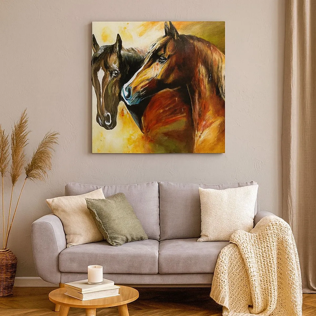 Bild auf Leinwand - Leinwandbild - Doppelt anmutig - 30x30 cm