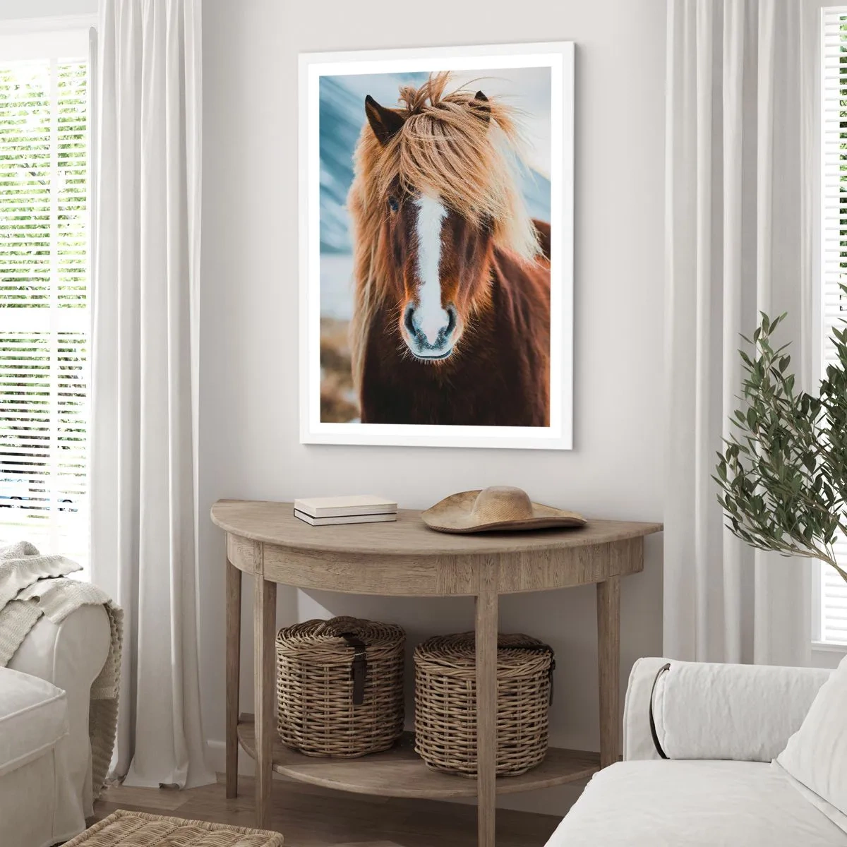 Poster in einem weißen Rahmen - Spürst du die Freiheit? - 61x91 cm