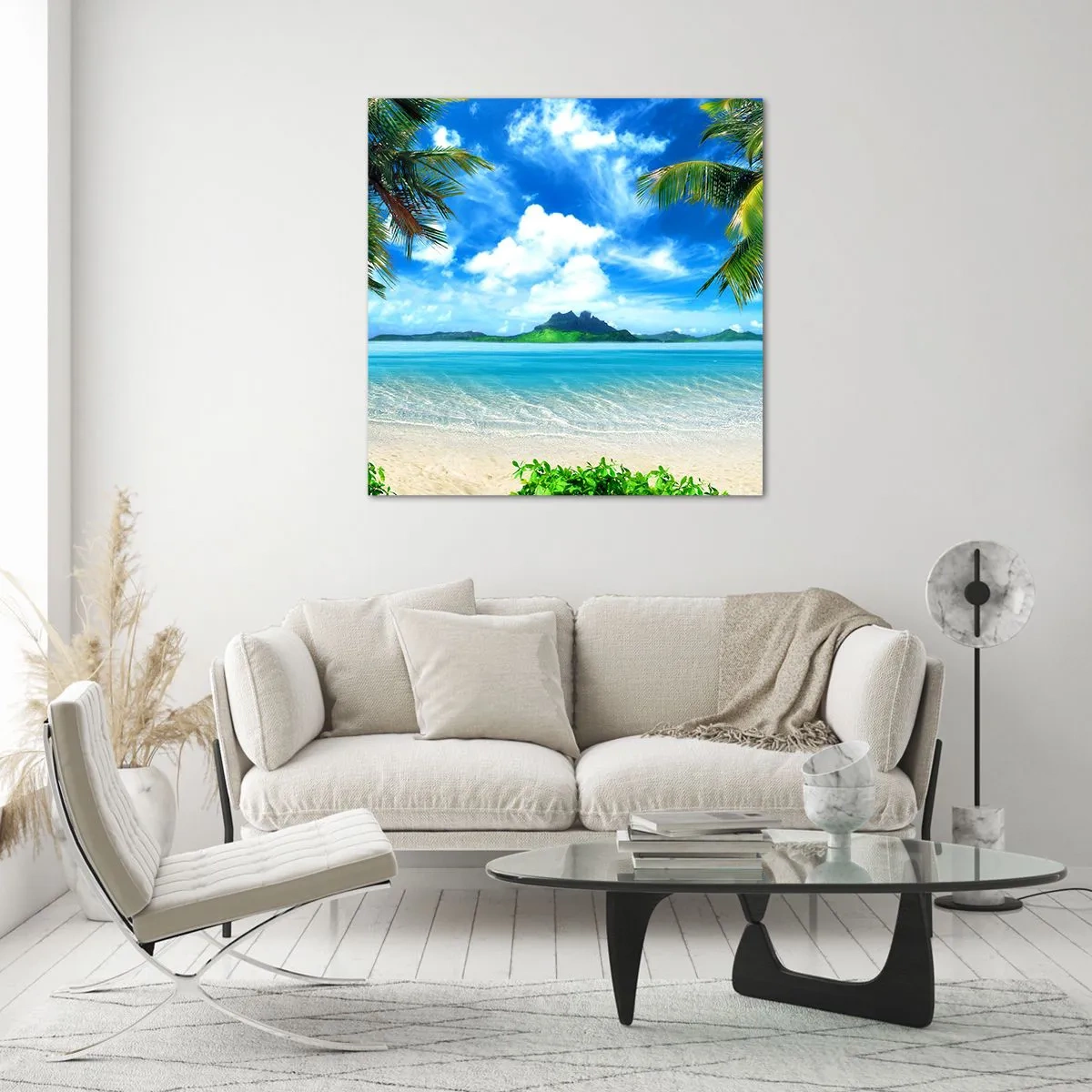 Glasbild - Bild auf glas - Das Azurblau der Tropen - 40x40 cm