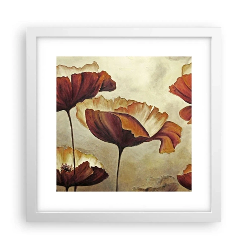 Poster in einem weißen Rahmen - Weideland - 30x30 cm