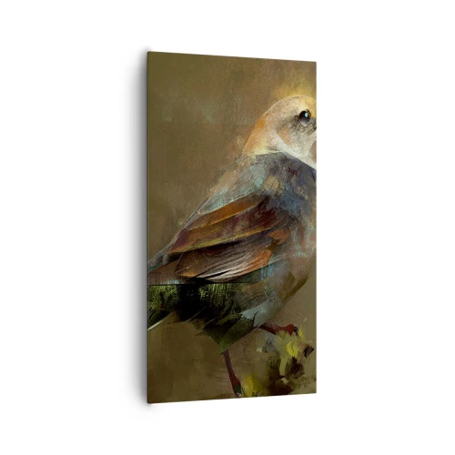 Bild auf Leinwand - Leinwandbild - Ein Spatz, ein kleines Vögelchen - 65x120 cm