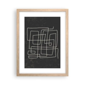 Poster in einem Rahmen aus heller Eiche - Nicht so einfach - 30x40 cm