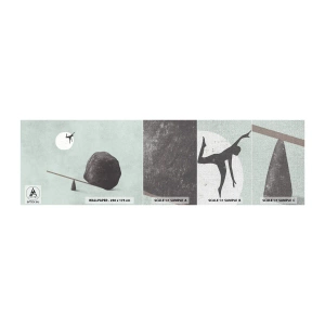 Fototapeten Muster Premium Canvas - Erfüllte Träume - Abstraktion, Stück, Mann - 100x30 cm