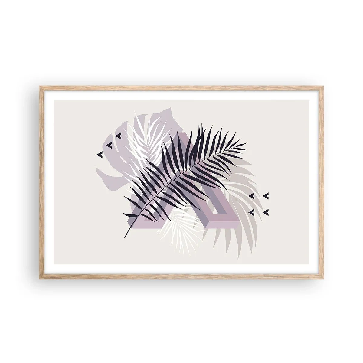 Poster in einem Rahmen aus heller Eiche - Der Schatten des Schattens - 91x61 cm