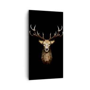 Bild auf Leinwand - Leinwandbild - Kubistischer Hirsch - 55x100 cm