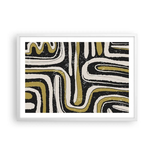 Poster in einem weißen Rahmen - Komposition: Straßen und Gassen - 70x50 cm