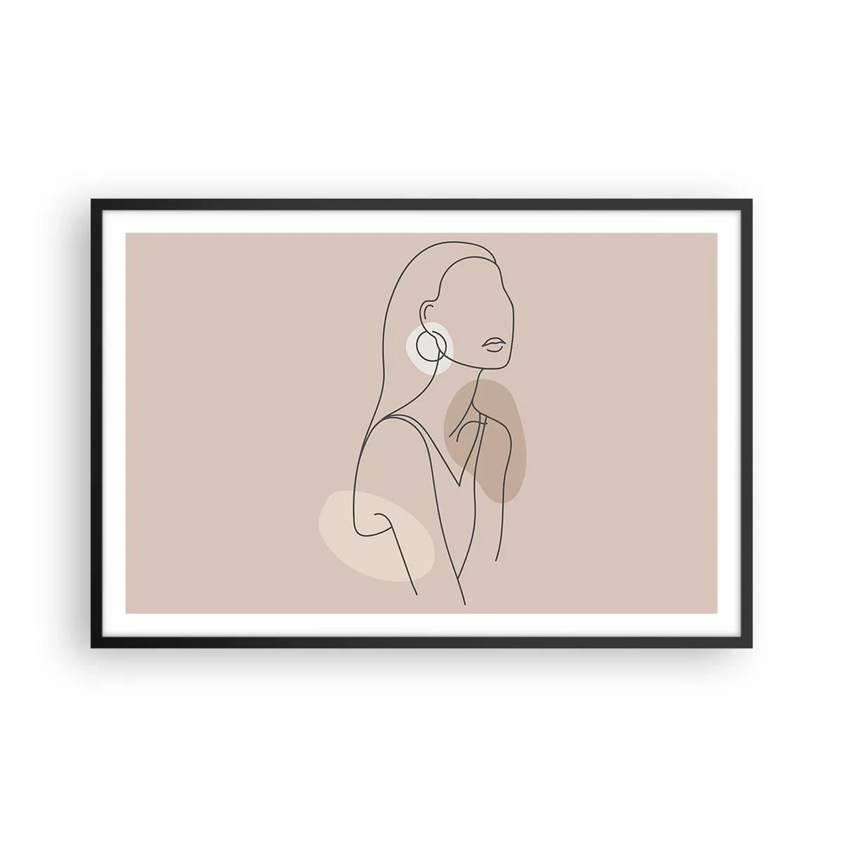 Poster in einem schwarzem Rahmen - Mädchenhafte Ikone - 91x61 cm