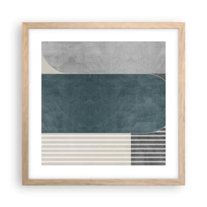 Poster in einem Rahmen aus heller Eiche - Komposition auf der Ebene - 40x40 cm