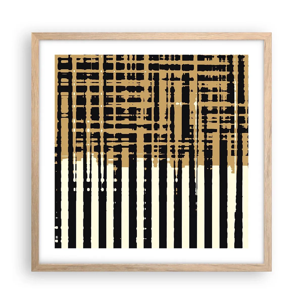 Poster in einem Rahmen aus heller Eiche - Architektonische Abstraktion - 50x50 cm