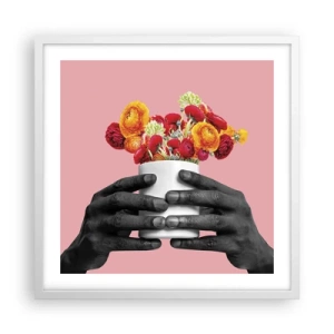 Poster in einem weißen Rahmen - Die Apotheose des Lebens - 50x50 cm