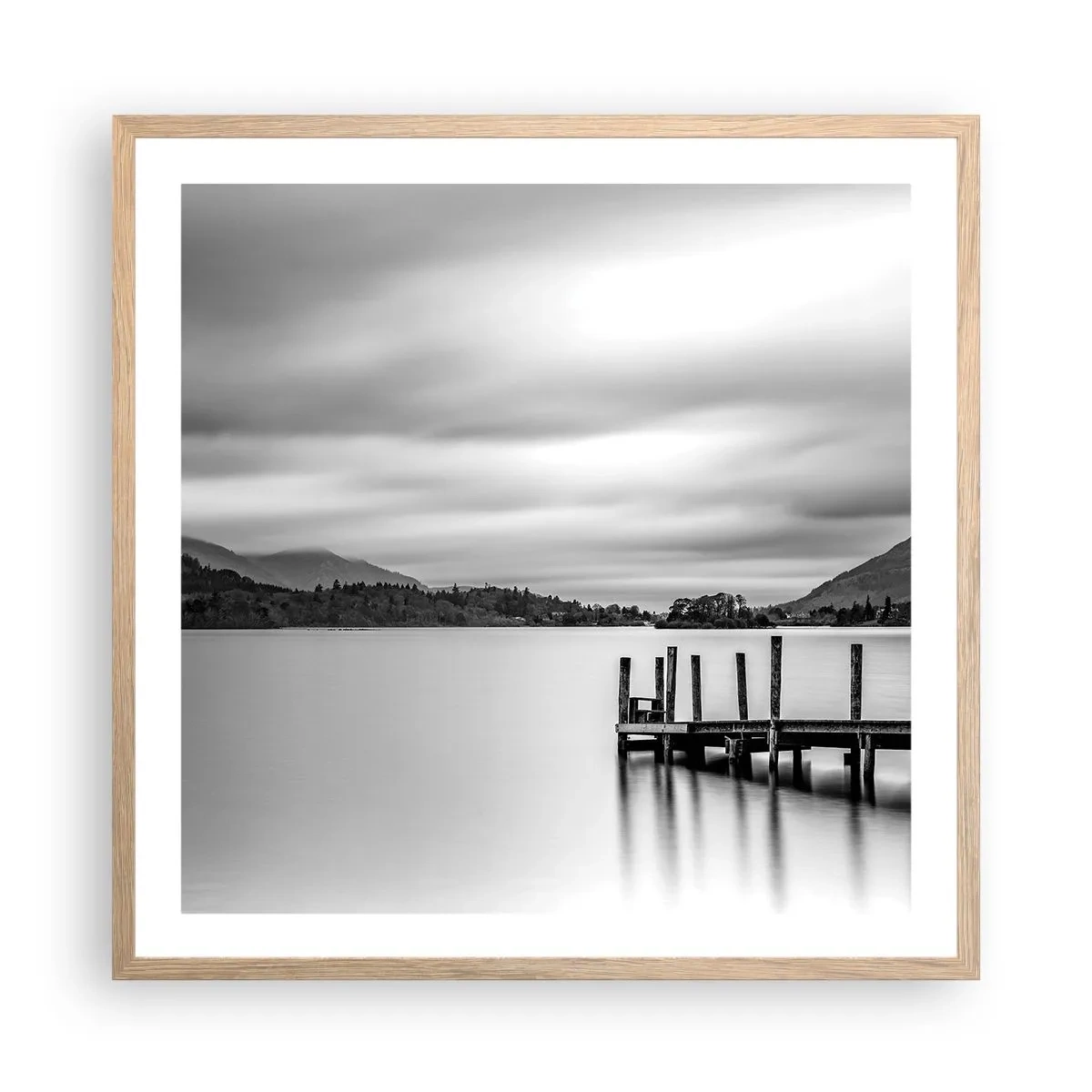 Poster in einem Rahmen aus heller Eiche - Milde und Kraft - 60x60 cm