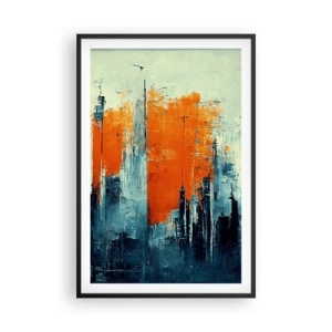 Poster in einem schwarzem Rahmen - Moderne Landschaft - 61x91 cm