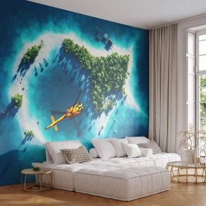 Selbstklebende Fototapete Deluxe Sticker - Kauf dir eine Insel - Landschaft, Insel, Strand - 400x280 cm