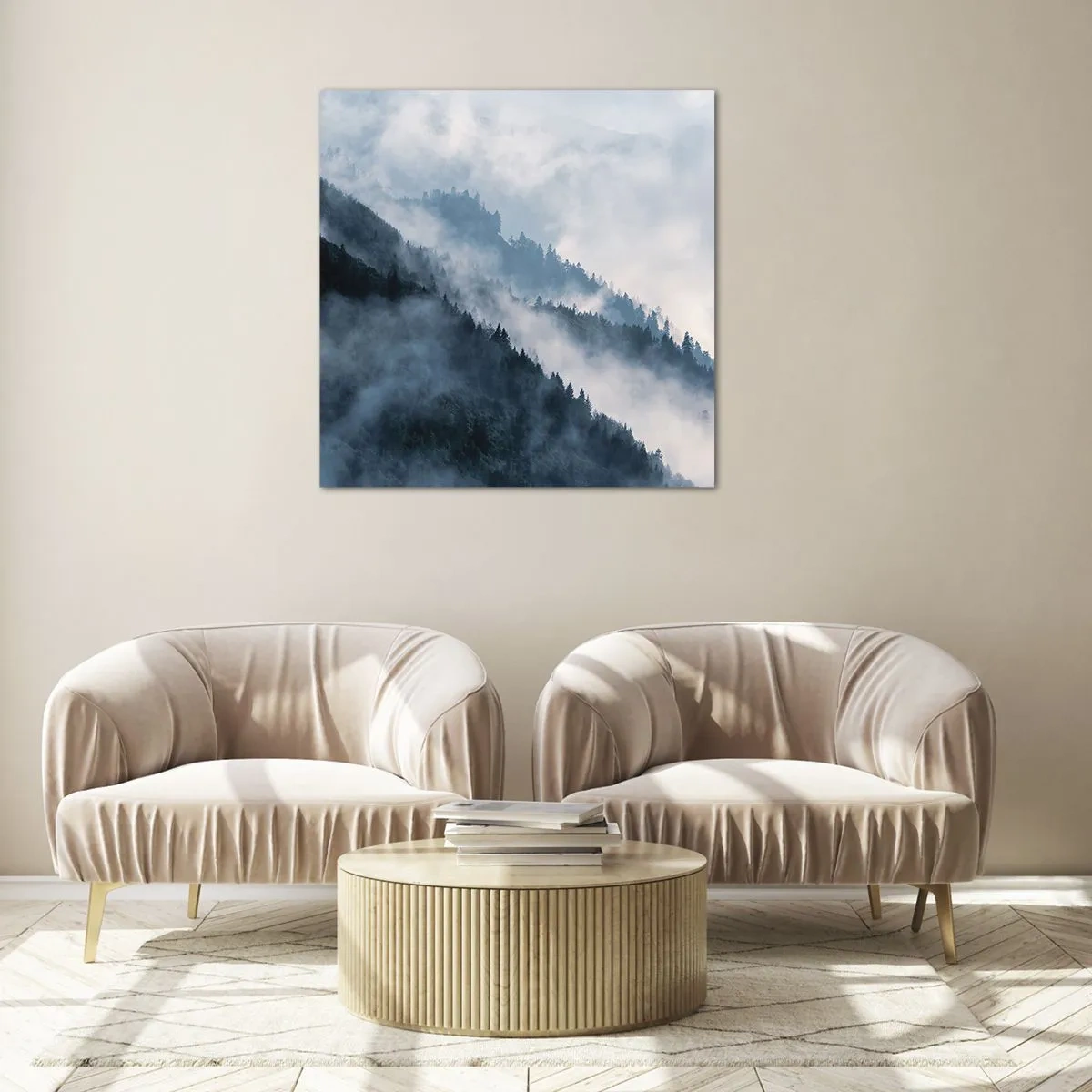 Glasbild - Bild auf glas - Mystik der Berge - 50x50 cm