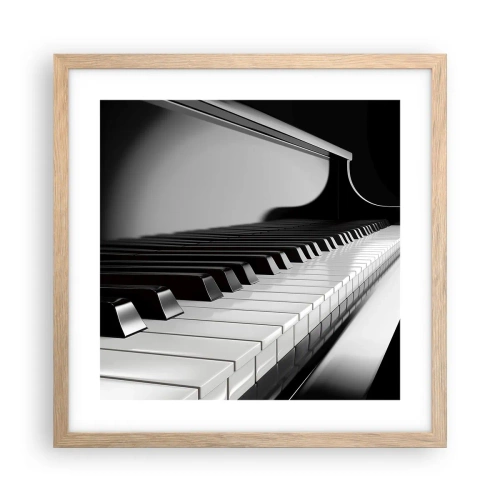 Poster in einem Rahmen aus heller Eiche - Harmonie von Formen und Farben - 40x40 cm