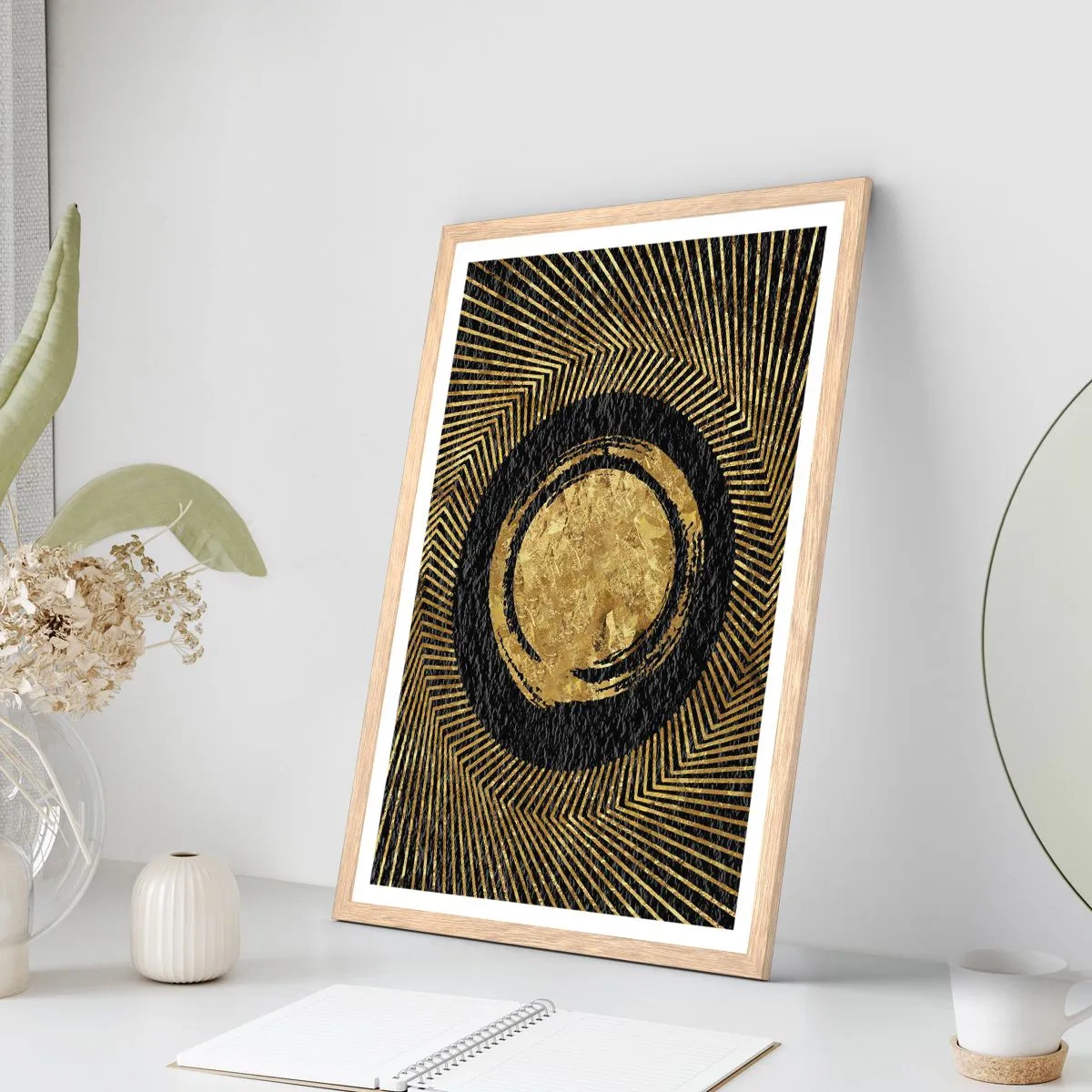 Poster in einem Rahmen aus heller Eiche - Glamour-Komposition - 70x100 cm