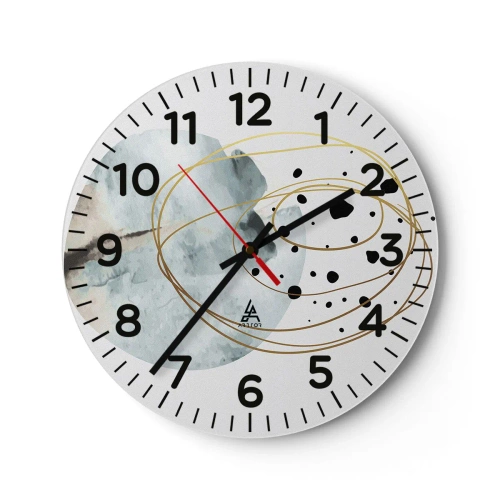 Wanduhr - Glasuhr - Vom Weltraum umarmt - 30x30 cm