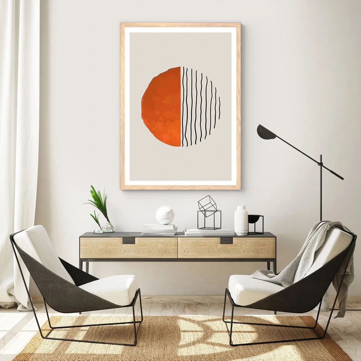 Poster in einem Rahmen aus heller Eiche - Im japanischen Klima - 40x50 cm