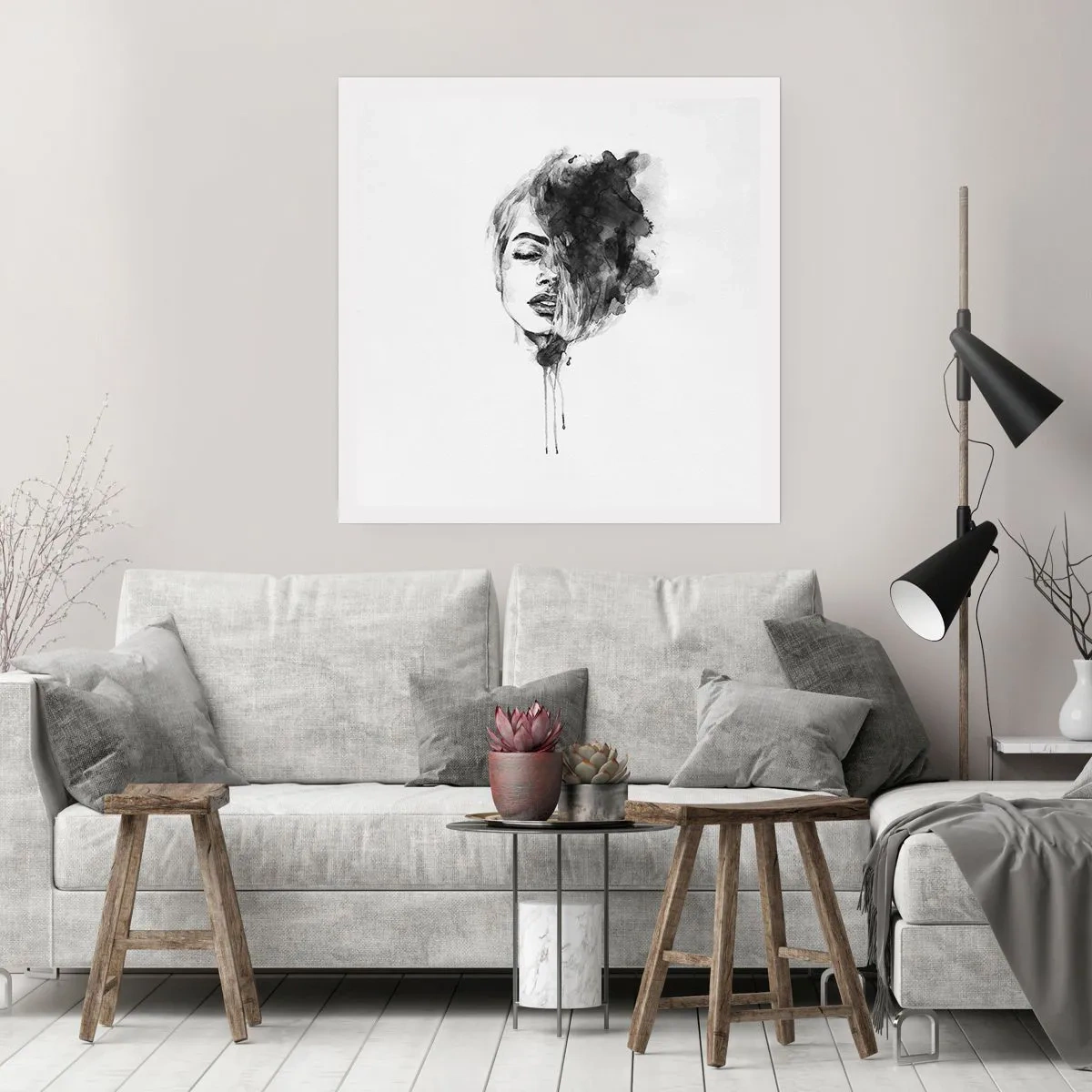 Poster - Wovon träumt das Mädchen - 30x30 cm