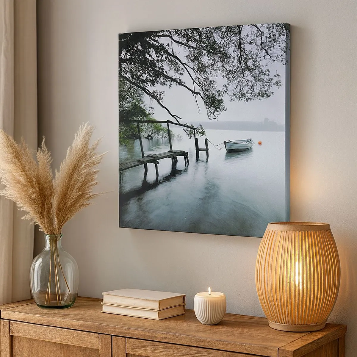 Bild auf Leinwand - Leinwandbild - Du ruhst dich schon aus - 30x30 cm