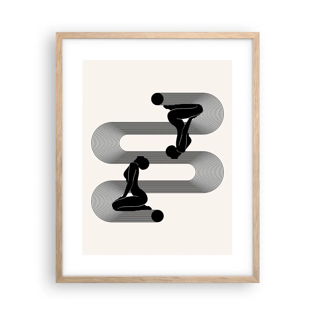 Poster in einem Rahmen aus heller Eiche - Sinnliche Symmetrie - 40x50 cm