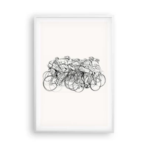 Poster in einem weißen Rahmen - Gemeinsam als Team - 61x91 cm