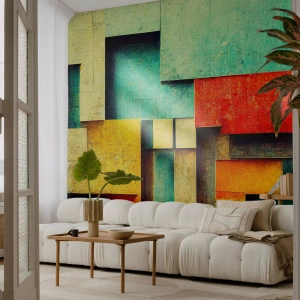Fototapete Standard Eco - Festival der rechten Winkel - 3D, Stück, Geometrisch - 200x140 cm