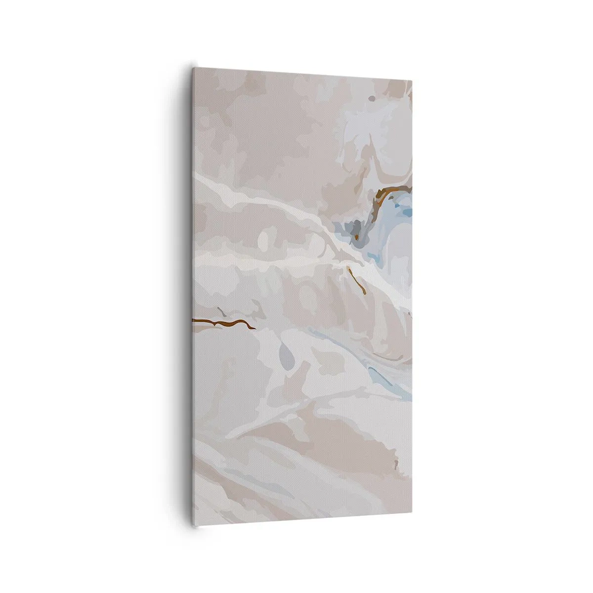 Bild auf Leinwand - Leinwandbild - Blau schlängelt sich unter dem Weiß - 65x120 cm