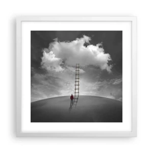 Poster in einem weißen Rahmen - Alles ist möglich - 40x40 cm