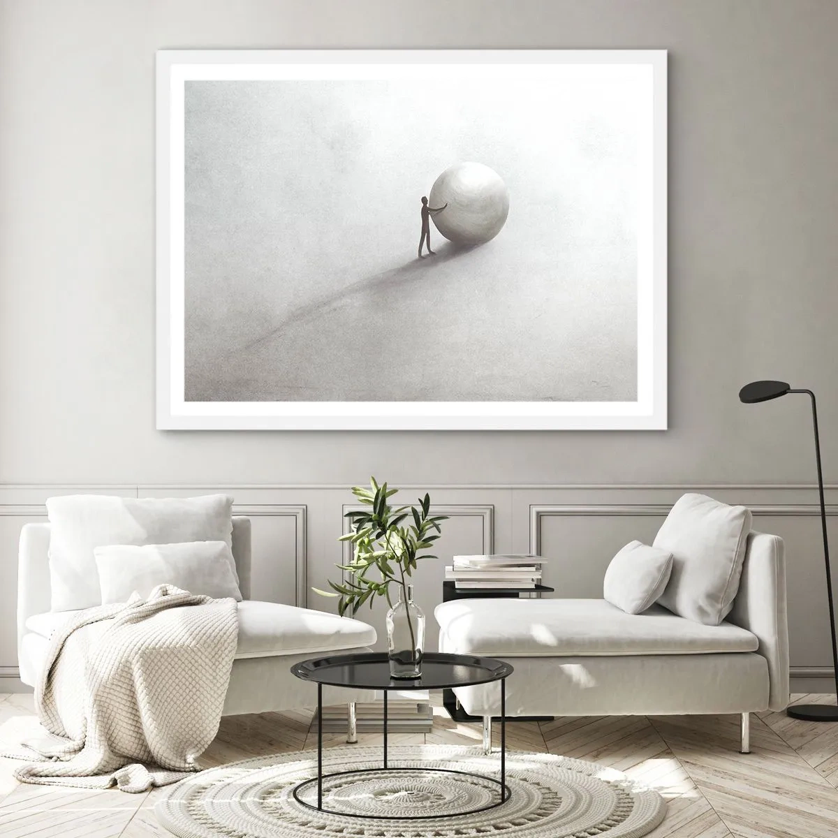 Poster in einem weißen Rahmen - Das Spiel des Lebens - 100x70 cm