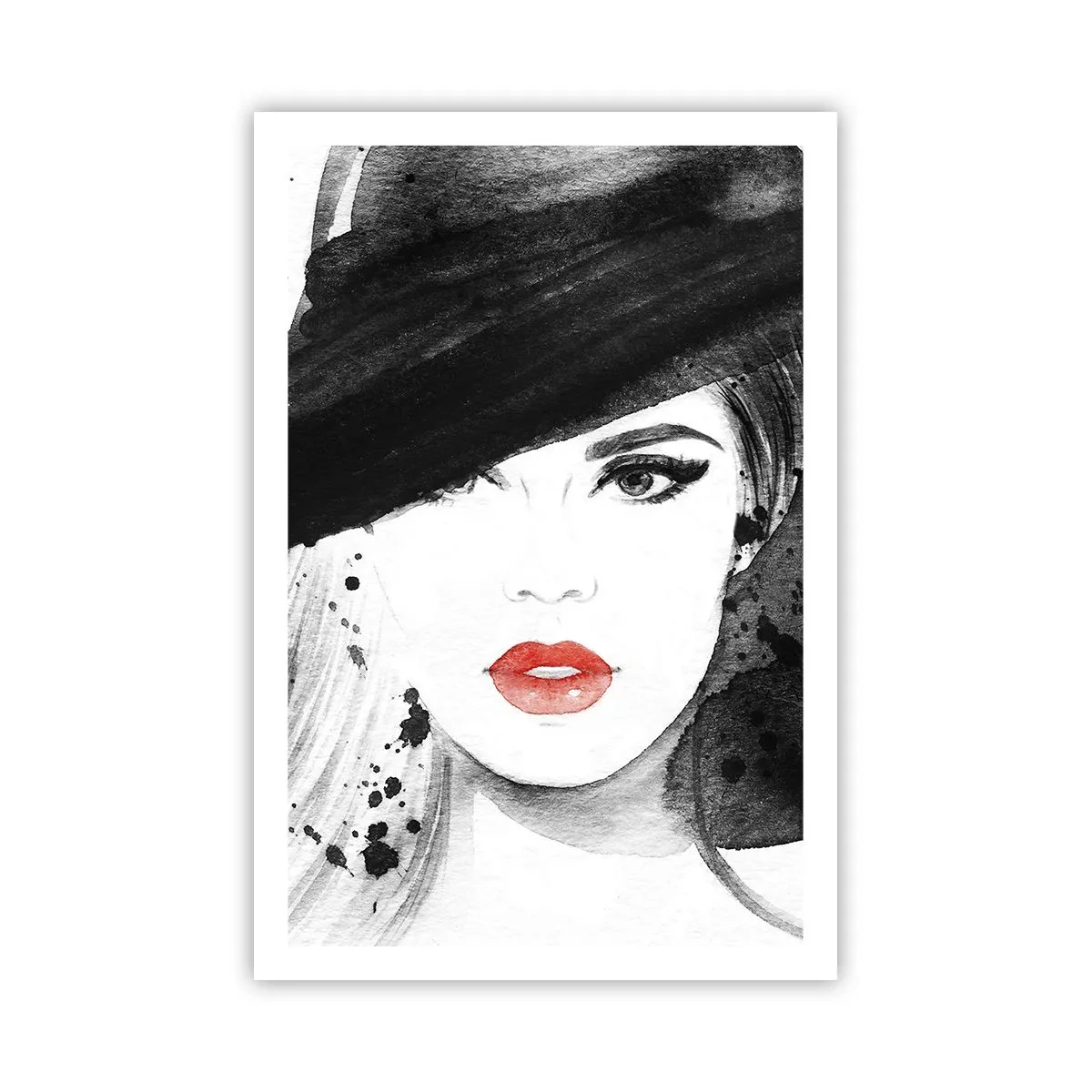 Poster - Frau in schwarz - 61x91 cm