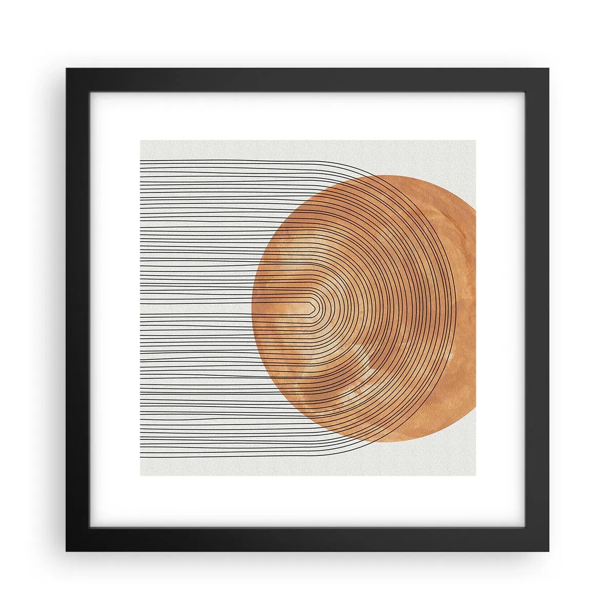 Poster in einem schwarzem Rahmen - SonnenKomposition - 30x30 cm